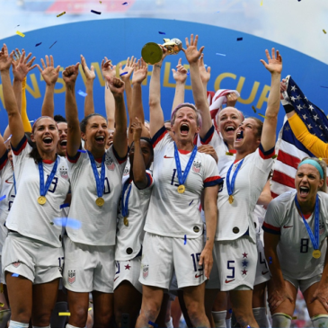 Photo of the United States' Women’s National Team after winning the 2019 FIFA Women’s World Cup
